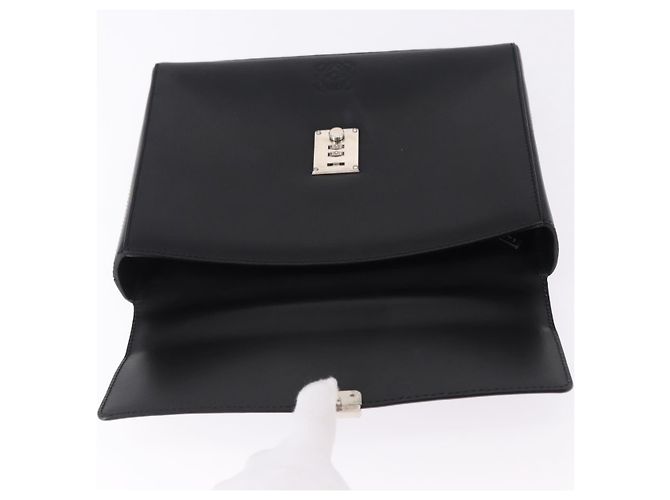 LOEWE Anagram Handtasche Leder Schwarz Silber - Ansicht 18
