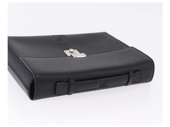 LOEWE Anagram Handtasche Leder Schwarz Silber - Ansicht 6