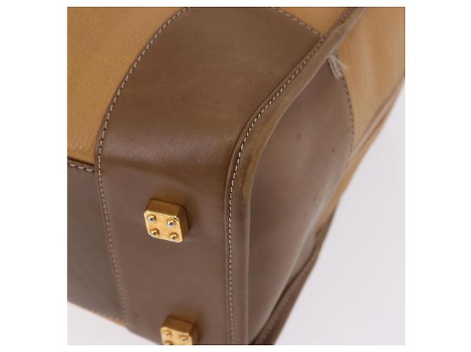 LOEWE Hand Bag Leather Beige Gold - vista 14