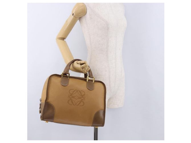 LOEWE Hand Bag Leather Beige Gold - vista 21