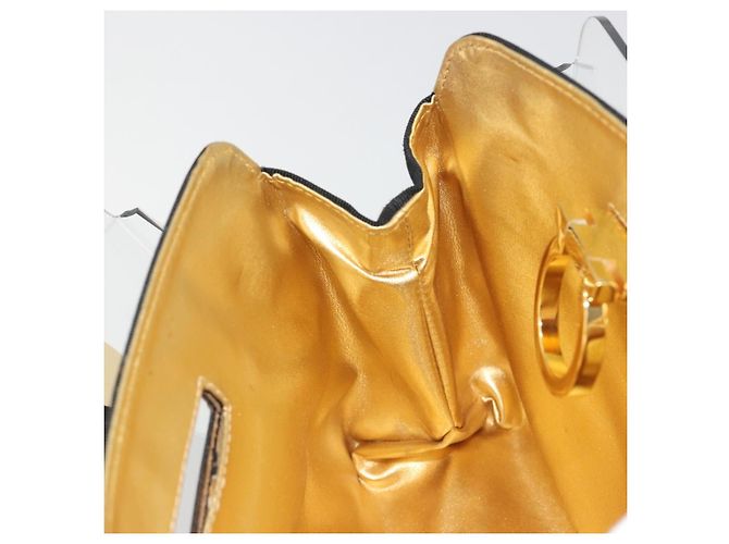Salvatore Ferragamo Gancini Chain Shoulder Bag plastic Clear Gold - vista 19