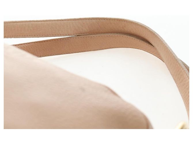 PRADA Tote Bag Leather Beige Gold Tone - vista 12