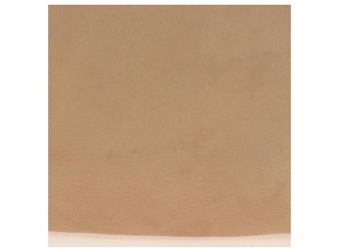 PRADA Tote Bag Leather Beige Gold Tone - vista 6