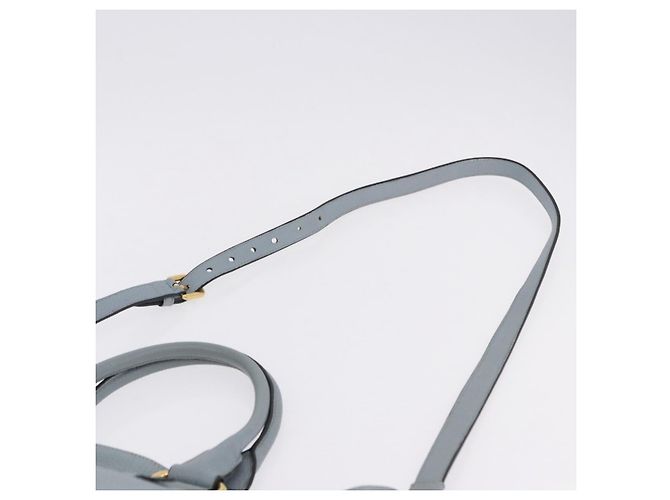 PRADA Tote Bag Leather 2way Light Blue Gold - vista 10