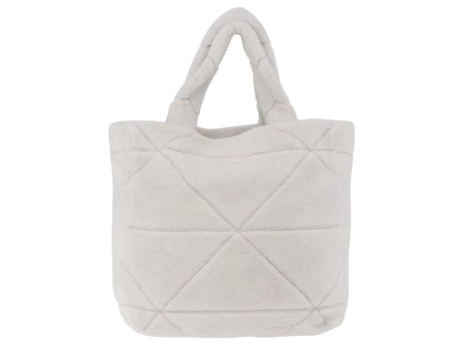 PRADA Tote Bag Fur White Silver - vista 3
