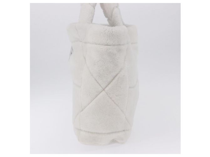 PRADA Tote Bag Fur White Silver - vista 4