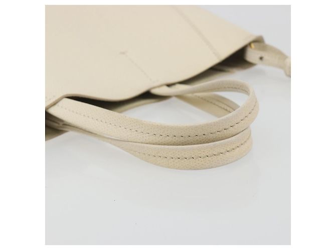 Céline CELINE Vertical Cabas Small Hand Bag Calf Skin 2way White Gray gold - vista 7