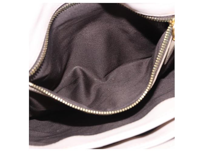 Miu Miu Chain Shoulder Bag Leather Beige Gold Tone - vista 29