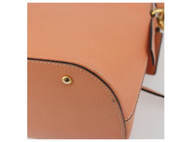 Céline CELINE Hand Bag Leather 2way Orange Gold Tone - vista 14