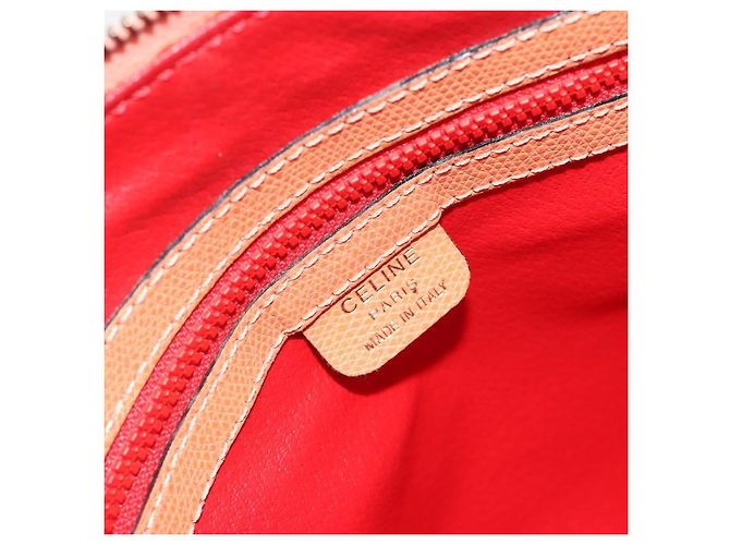 Céline CELINE Hand Bag Leather 2way Orange Gold Tone - vista 18