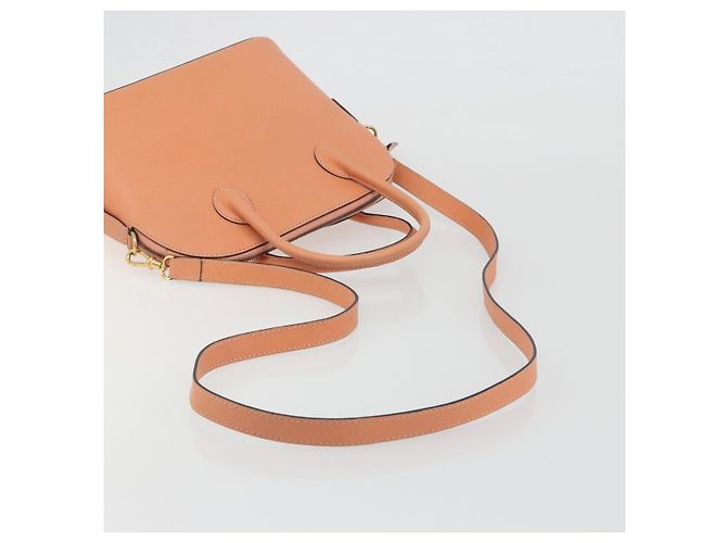 Céline CELINE Hand Bag Leather 2way Orange Gold Tone - vista 9