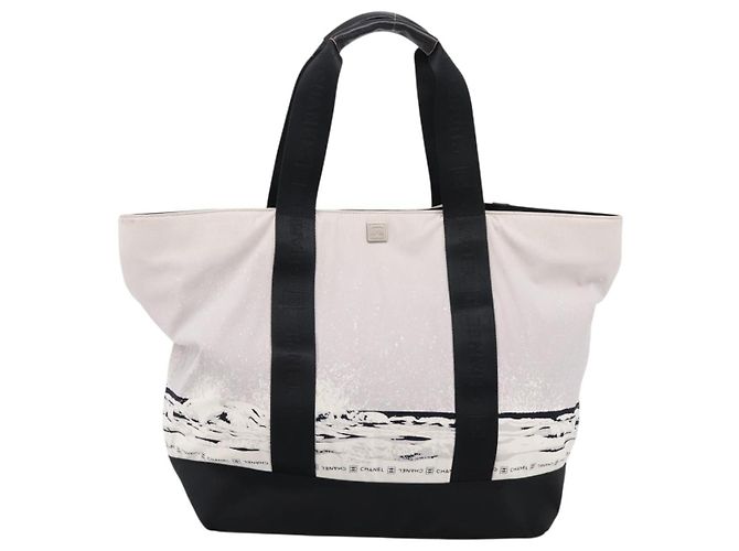 CHANEL Sports High Summer Hand Bag Nylon Black Silver CC - vista 2