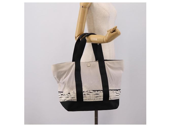CHANEL Sports High Summer Hand Bag Nylon Black Silver CC - vista 20