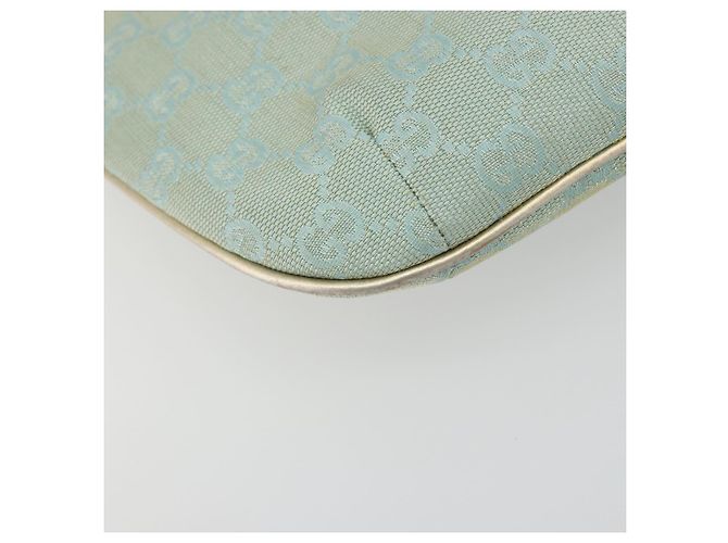 GUCCI GG Canvas Shoulder Bag Light Blue Gold 005 0813 - vista 11
