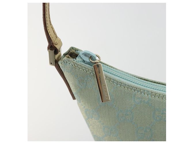 GUCCI GG Canvas Shoulder Bag Light Blue Gold 005 0813 - vista 14