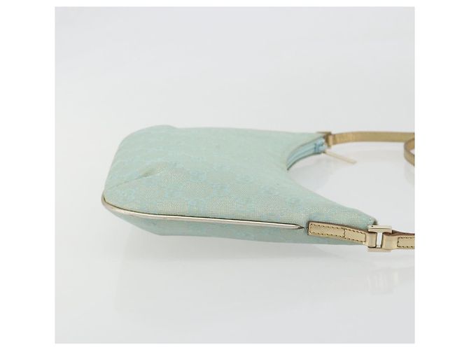 GUCCI GG Canvas Shoulder Bag Light Blue Gold 005 0813 - vista 4