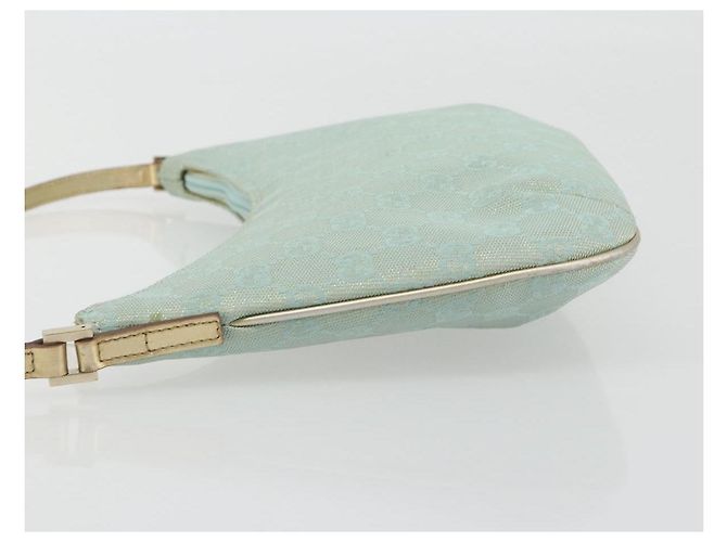 GUCCI GG Canvas Shoulder Bag Light Blue Gold 005 0813 - vista 5