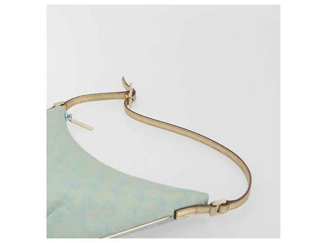 GUCCI GG Canvas Shoulder Bag Light Blue Gold 005 0813 - vista 8