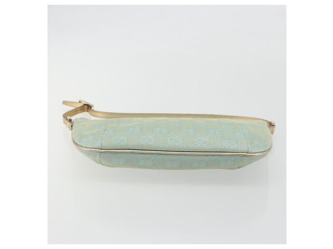 GUCCI GG Canvas Shoulder Bag Light Blue Gold 005 0813 - vista 9