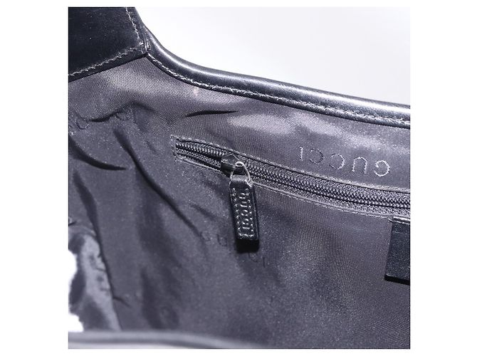GUCCI Jackie Shoulder Bag Leather Black Silver 001 3306 2684 - vista 19