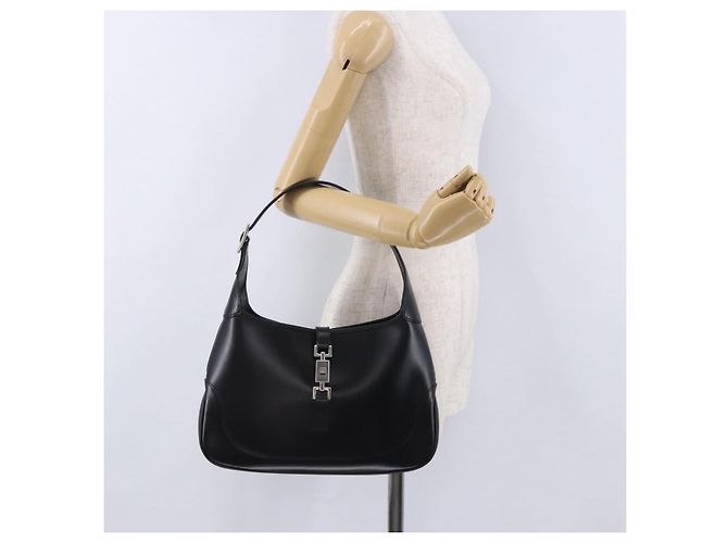 GUCCI Jackie Shoulder Bag Leather Black Silver 001 3306 2684 - vista 22