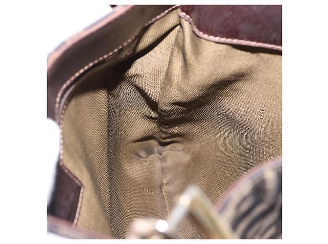 FENDI Zucca Canvas Shoulder Bag Brown Black - vista 17