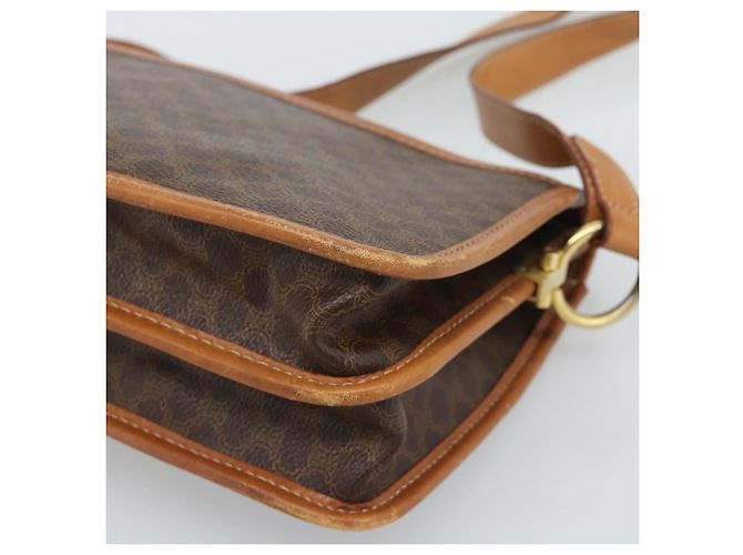 Céline CELINE Macadam Shoulder Bag PVC Leather Brown Gold Tone - vista 12