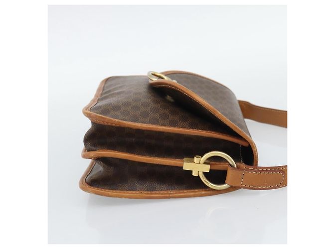 Céline CELINE Macadam Shoulder Bag PVC Leather Brown Gold Tone - vista 5