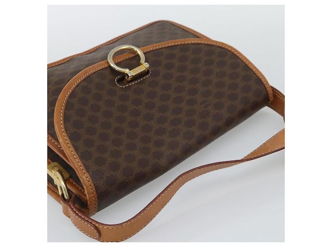 Céline CELINE Macadam Shoulder Bag PVC Leather Brown Gold Tone - vista 6