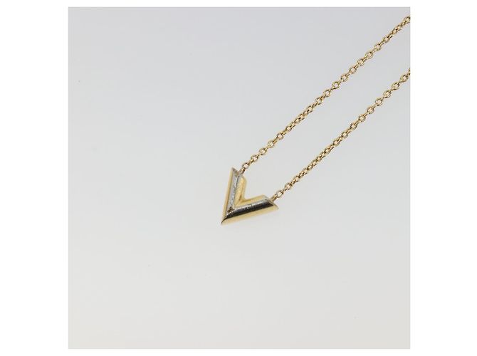 LOUIS VUITTON Essential V Necklace Metal Gold M61083 LV - vista 3