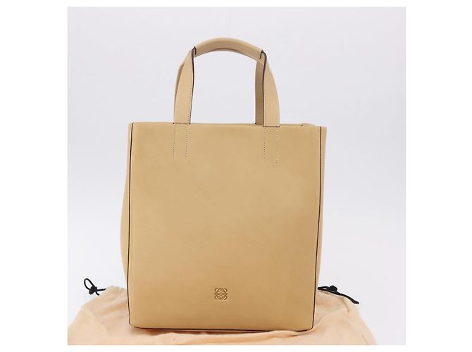 LOEWE Hand Bag Leather Beige Gold - vista 12