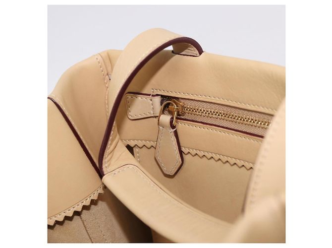 LOEWE Hand Bag Leather Beige Gold - vista 19
