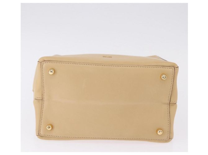LOEWE Hand Bag Leather Beige Gold - vista 5