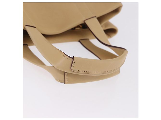 LOEWE Hand Bag Leather Beige Gold - vista 7