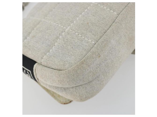 CHANEL Sports Line Choco Bar Chain Bag Coton Gris Argent CC - vue 13