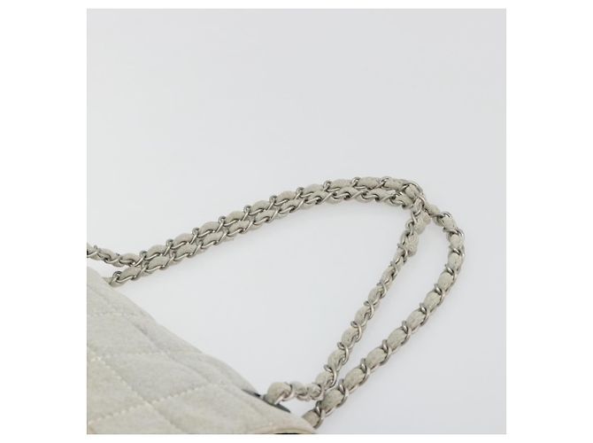 CHANEL Sports Line Choco Bar Chain Bag Coton Gris Argent CC - vue 8