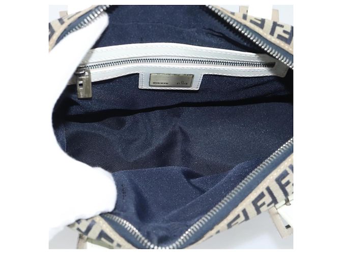 FENDI Zucchino Canvas Hand Bag Navy Silver - vista 11