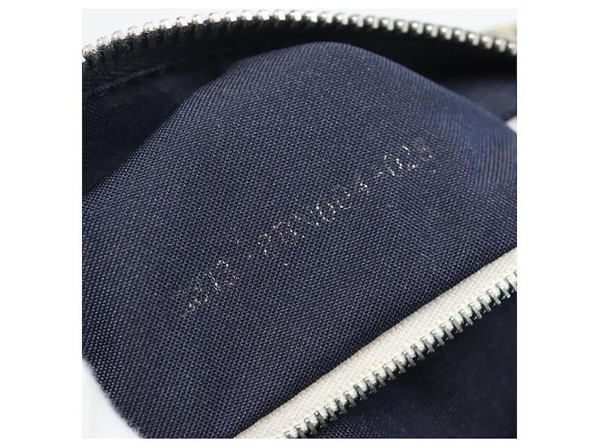FENDI Zucchino Canvas Hand Bag Navy Silver - vista 12