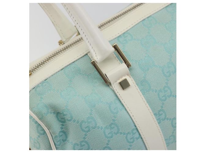GUCCI GG Canvas Hand Bag Light Blue Gold 000 0851 - vista 17