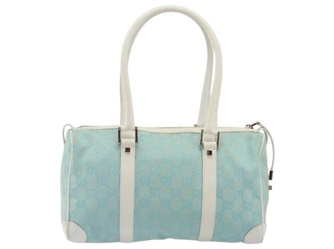 GUCCI GG Canvas Hand Bag Light Blue Gold 000 0851 - vista 2