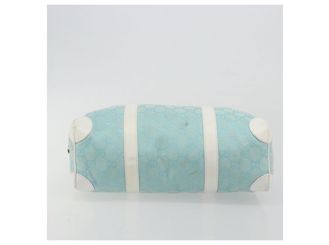 GUCCI GG Canvas Hand Bag Light Blue Gold 000 0851 - vista 5