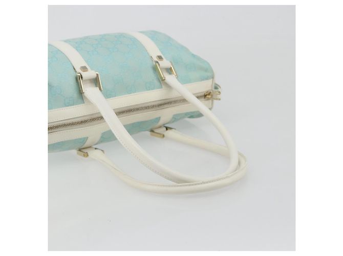 GUCCI GG Canvas Hand Bag Light Blue Gold 000 0851 - vista 7