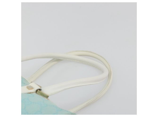 GUCCI GG Canvas Hand Bag Light Blue Gold 000 0851 - vista 8