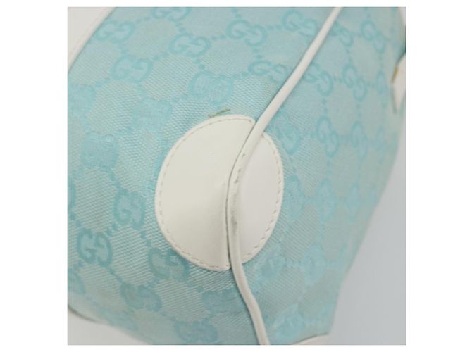 GUCCI GG Canvas Hand Bag Light Blue Gold 000 0851 - vista 9