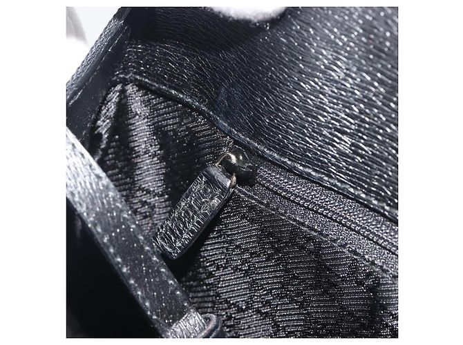 GUCCI Hand Bag Canvas Black Gold Tone 002 1103 - vista 21