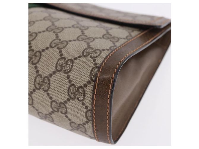 GUCCI GG Supreme Web Sherry Line Clutch Bag PVC Beige 89 01 007 - vista 14