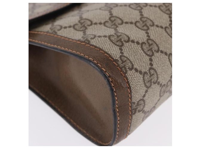 GUCCI GG Supreme Web Sherry Line Clutch Bag PVC Beige 89 01 007 - vista 7