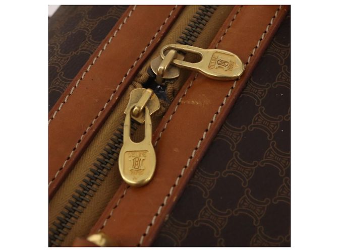 Céline CELINE Macadam Boston Bag PVC Leather 2way Brown Gold Tone - vista 21