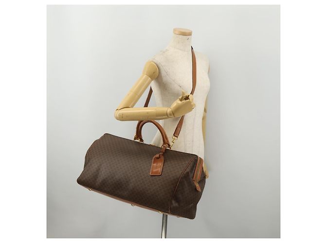 Céline CELINE Macadam Boston Bag PVC Leather 2way Brown Gold Tone - vista 27