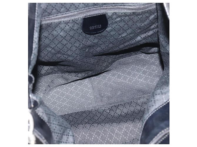GUCCI Bamboo Hand Bag Nylon 2way Black Silver 001 1705 1577 - vista 10
